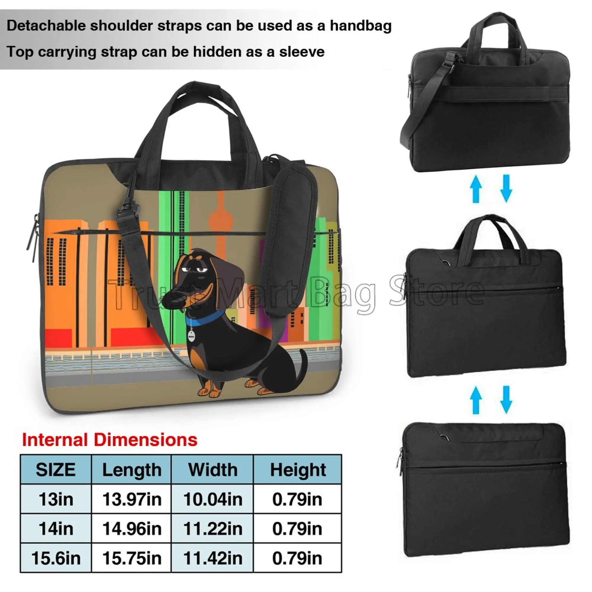 Cute Dachshund Print Laptop Ca - огляд і ціна Tablet Shoulder Bag