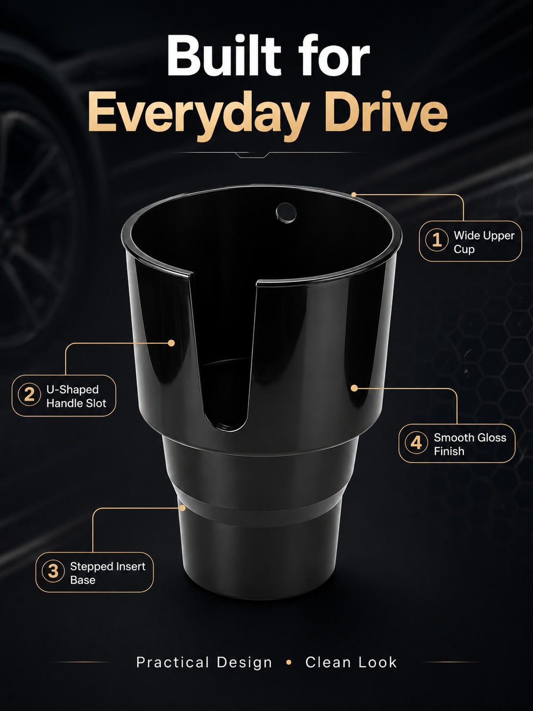 Car Cup Holder Expander Adapte - огляд і ціна Tablet Car Accessories