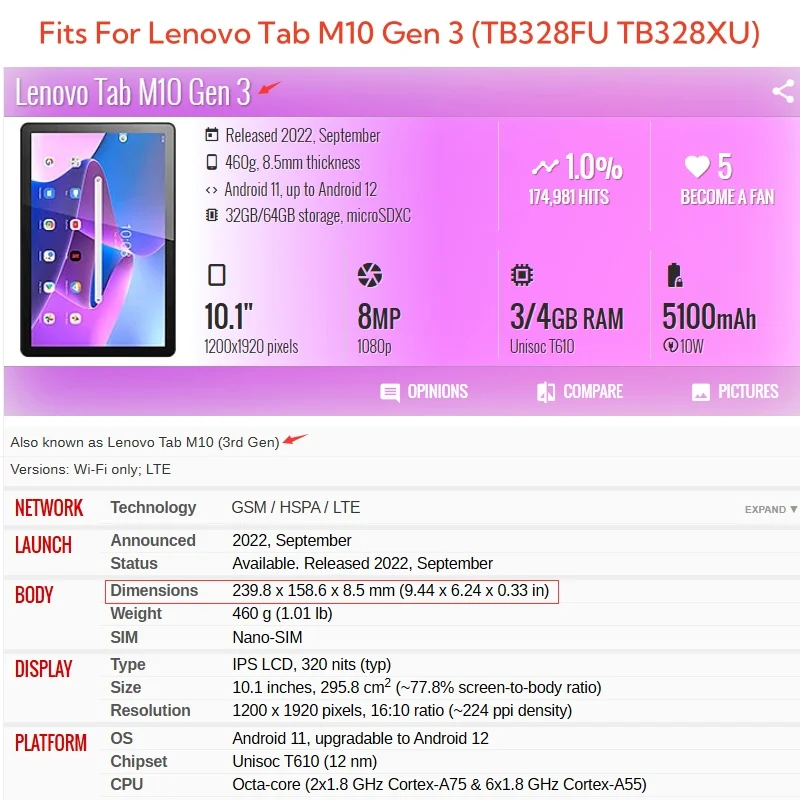 Capa For Lenovo Tab M10 3rd Ge - огляд і ціна Lenovo Tablet M10 Accessories