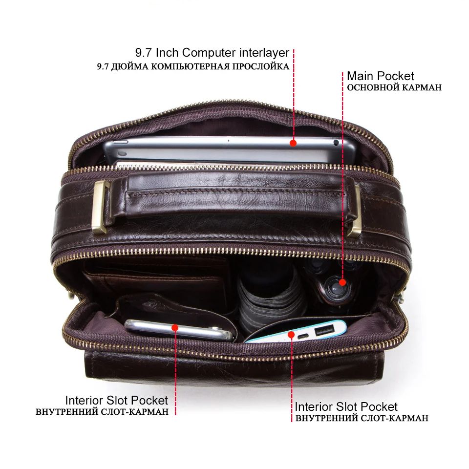 Genuine Leather Sling Shoulder - огляд і ціна Tablet Shoulder Bag