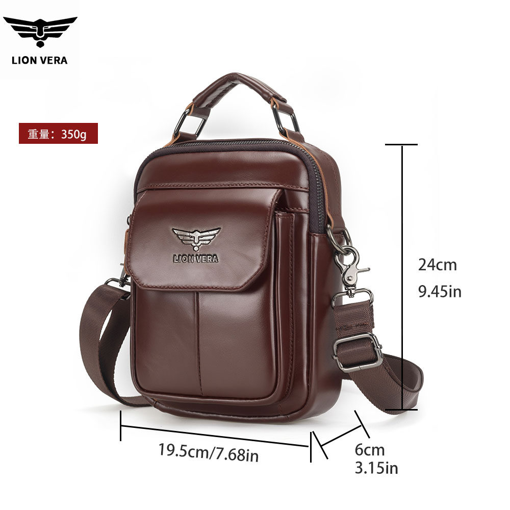 LION VERA Men's Genuine Leathe - огляд і ціна Tablet Shoulder Bag