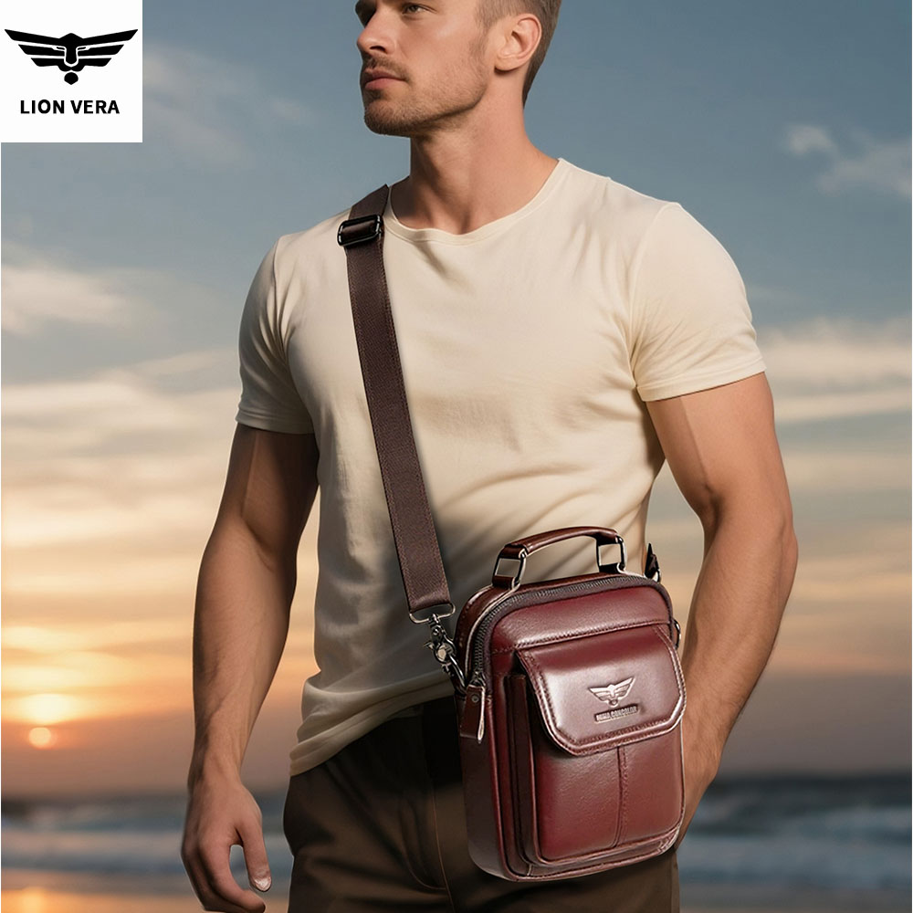 LION VERA Men's Genuine Leathe - огляд і ціна Tablet Shoulder Bag