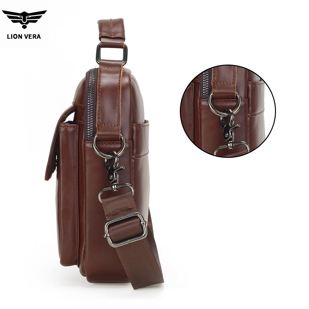 LION VERA Men's Genuine Leathe - огляд і ціна Tablet Shoulder Bag