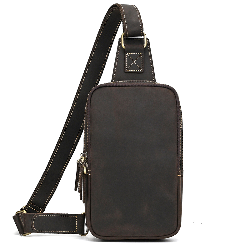 Genuine Leather Men's Chest Ba - огляд і ціна Tablet Shoulder Bag
