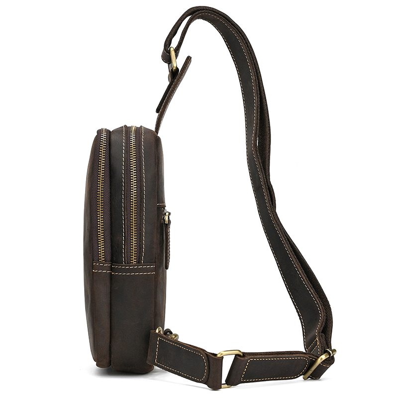 Genuine Leather Men's Chest Ba - огляд і ціна Tablet Shoulder Bag